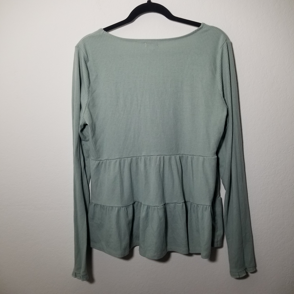 love, Fire Sage Tiered Blouse - Picture 2 of 3